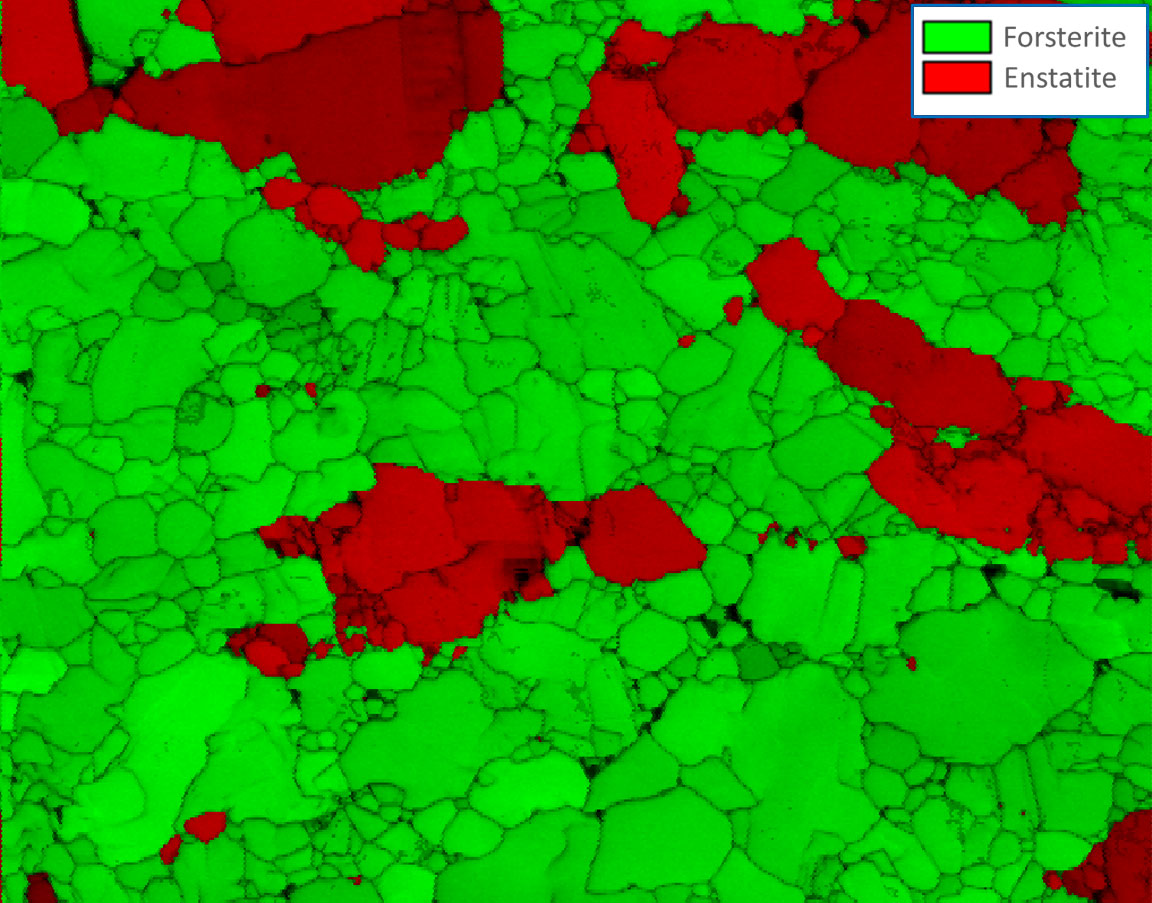 分析区域的相分布图。
